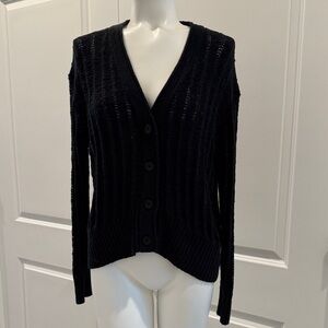 J. Crew Black Button-Up Cardigan